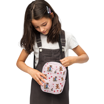 Utility crossbody bag Teddybear Tales Red