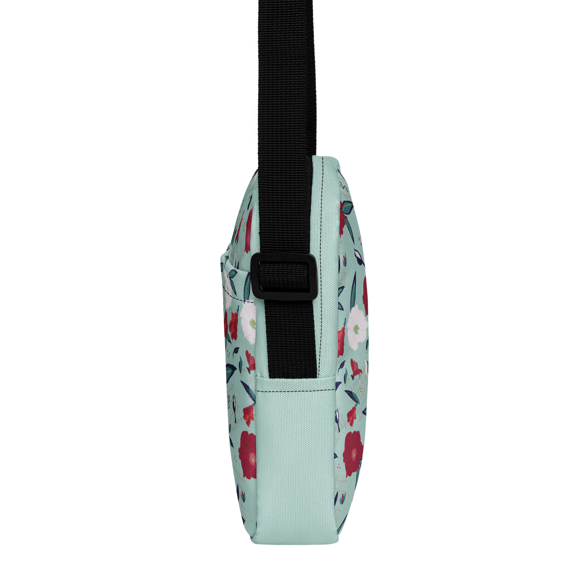 Utility crossbody bag Oleander Red on Aqua