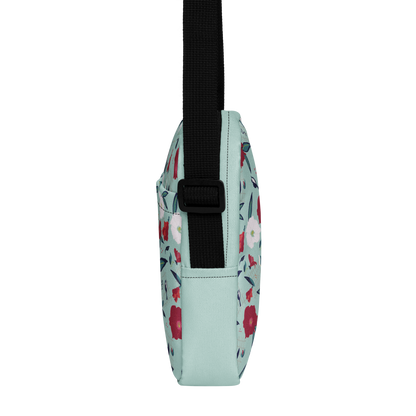 Utility crossbody bag Oleander Red on Aqua