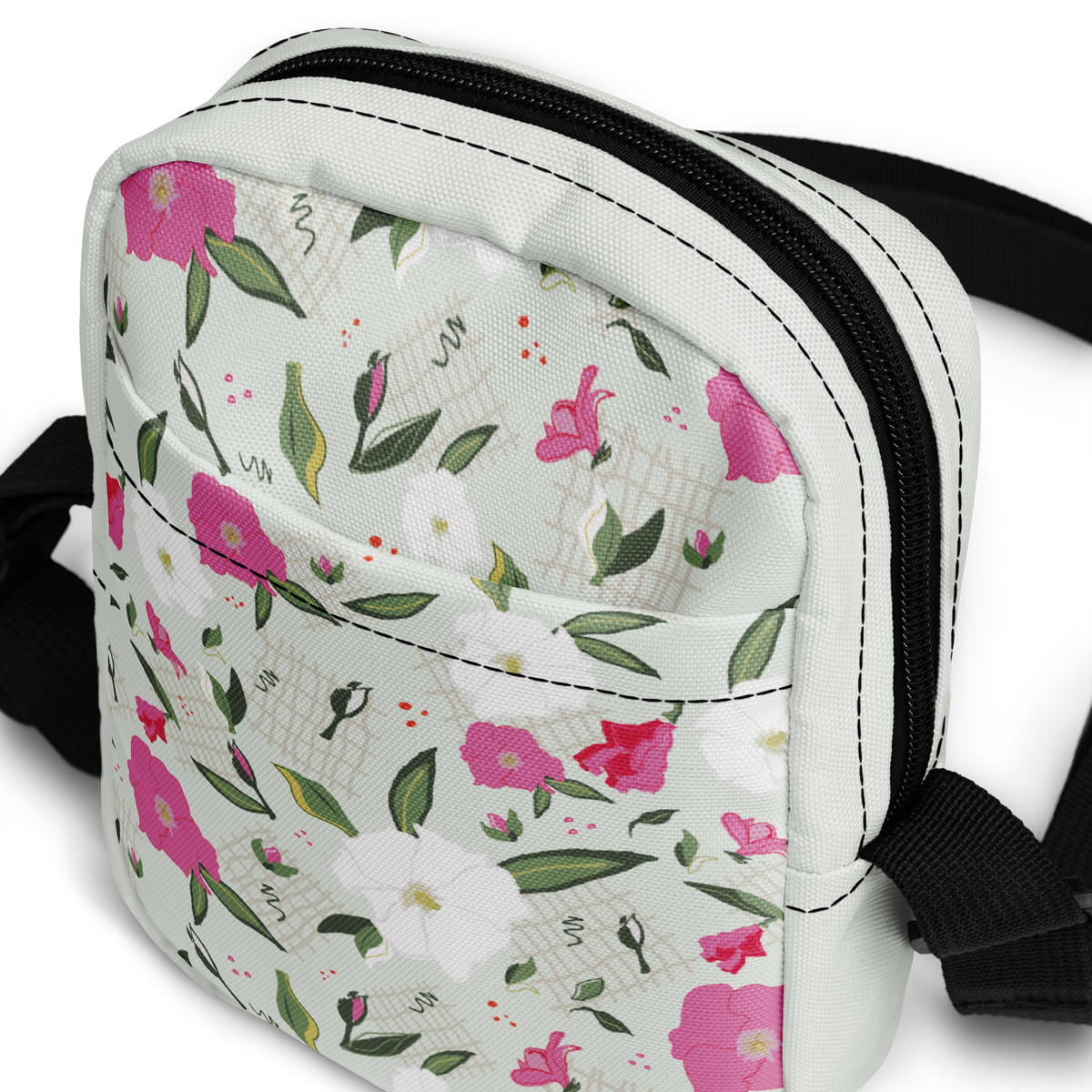 Utility crossbody bag Oleander Pink on Mint