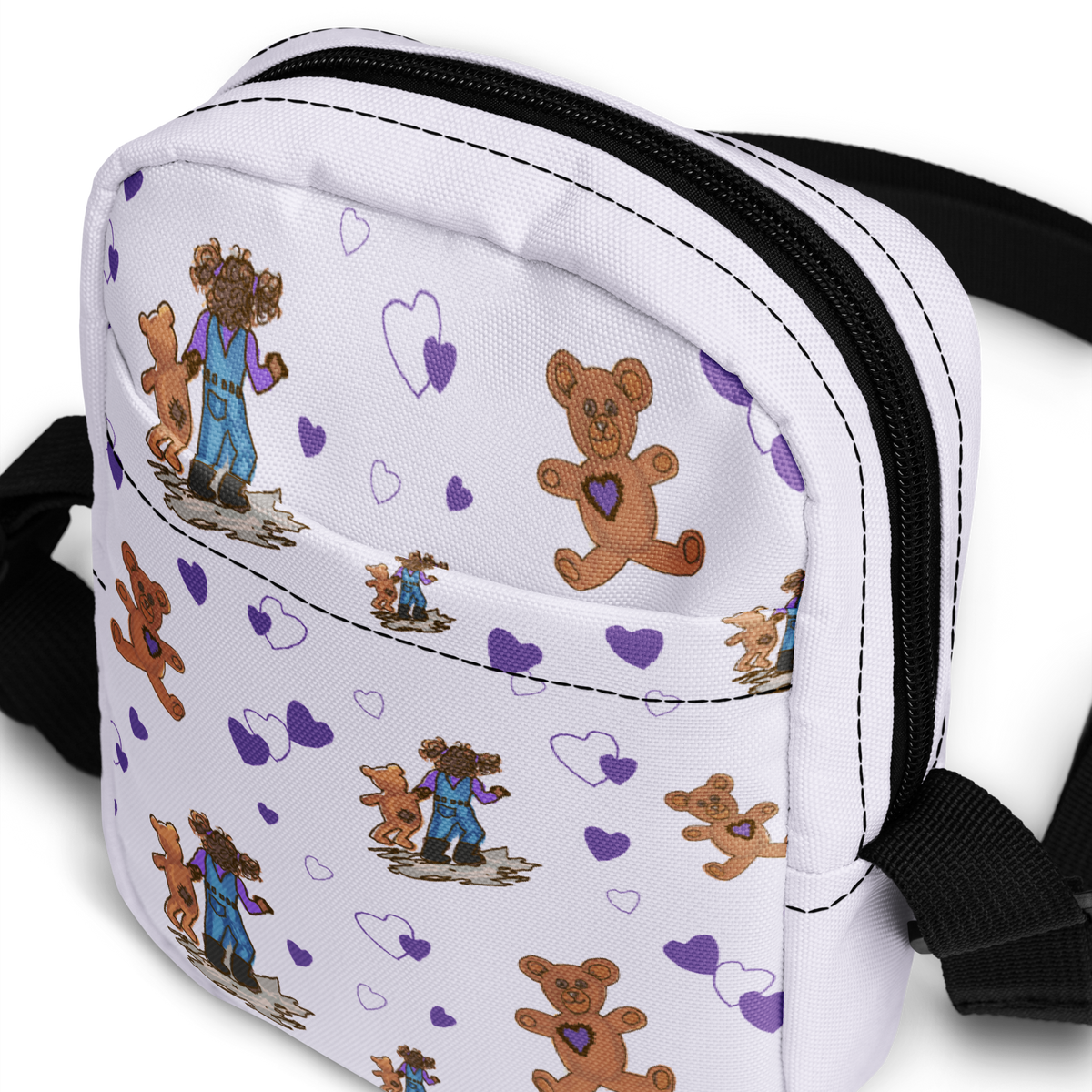 Utility crossbody bag Teddybear Tales Purple