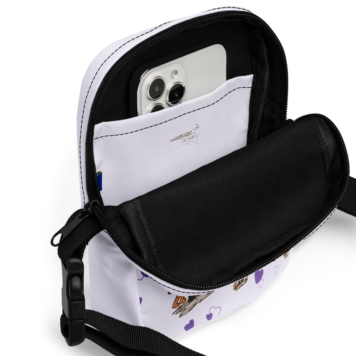 Utility crossbody bag Teddybear Tales Purple