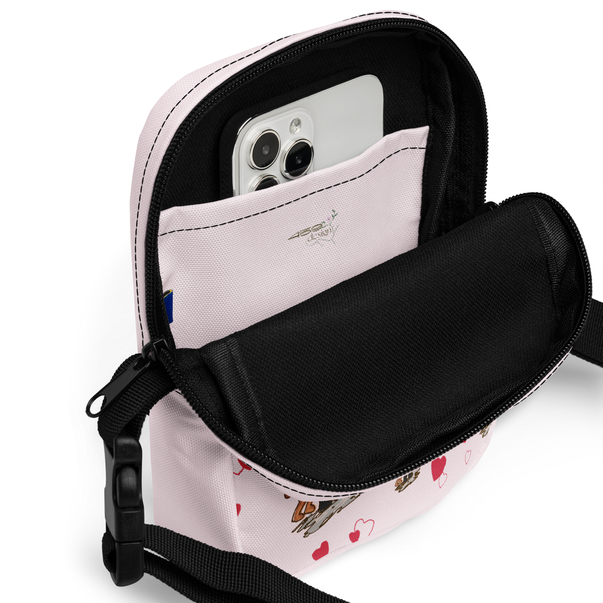 Utility crossbody bag Teddybear Tales Red