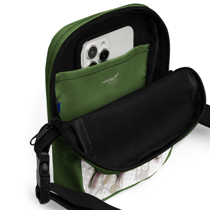 Utility crossbody bag Pink Flowering Vine