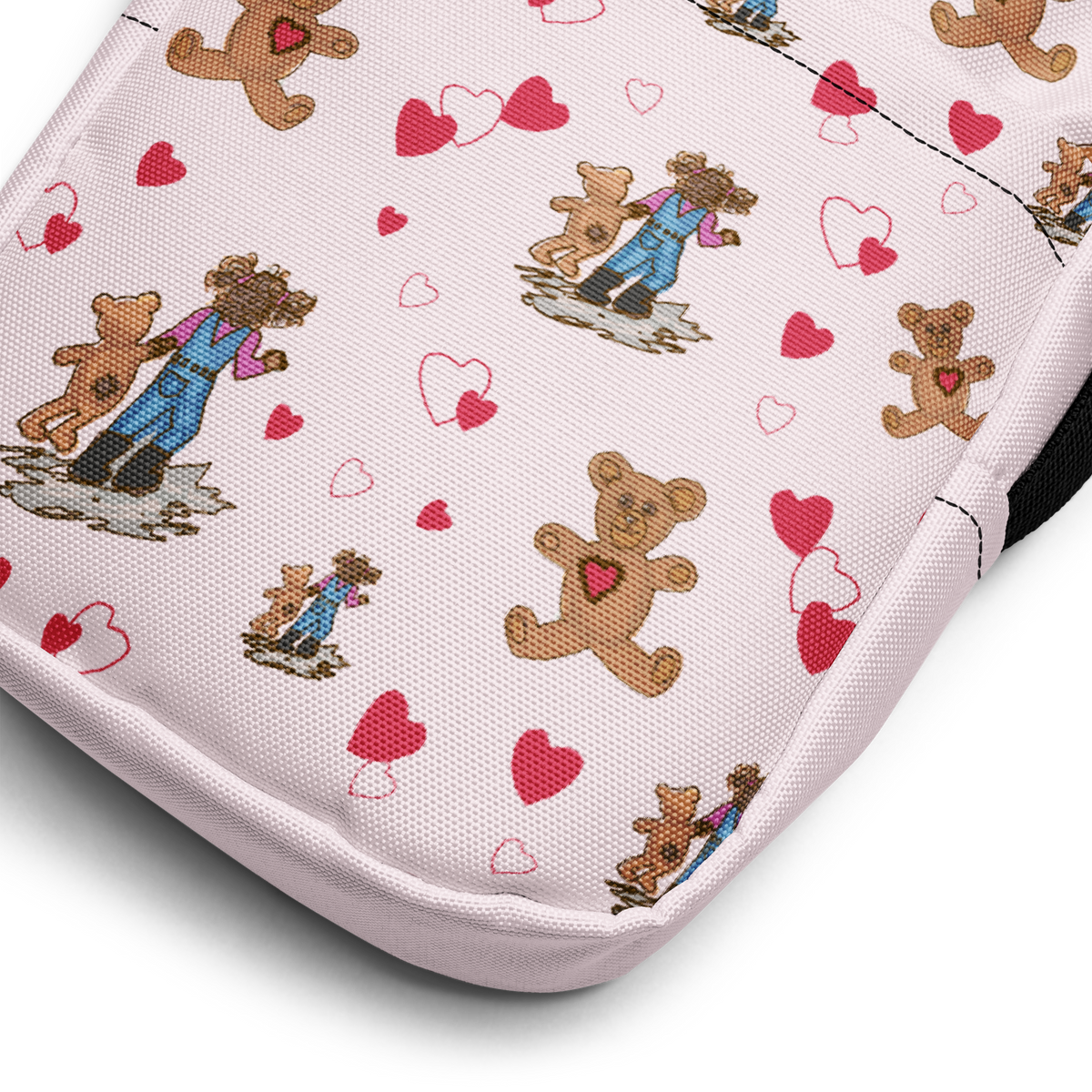 Utility crossbody bag Teddybear Tales Red
