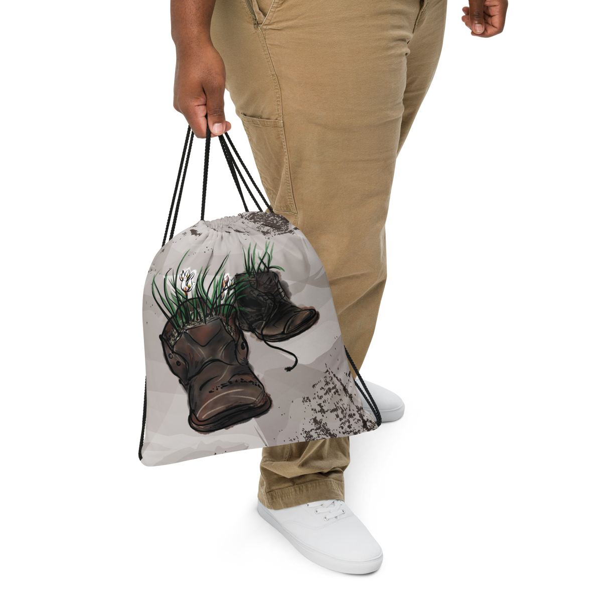 Drawstring bag Flower Boots