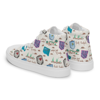 Women’s high top canvas shoes Rock Pockets