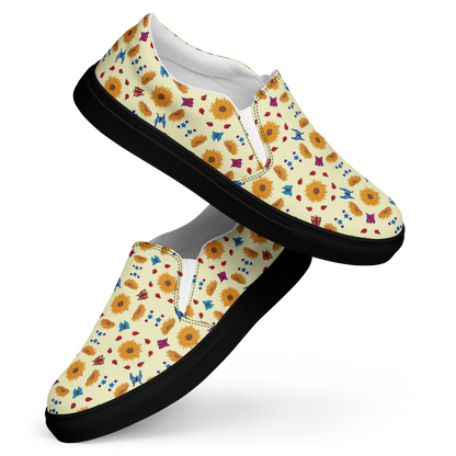 Women’s slip-on canvas shoes Sunflowers for Lilly Yellow