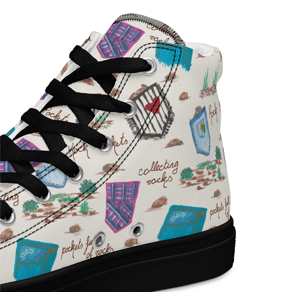 Women’s high top canvas shoes Rock Pockets