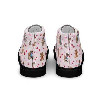 Women’s high top canvas shoes Teddybear Tales Red