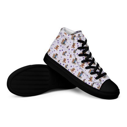 Women’s high top canvas shoes Teddybear Tales Purple