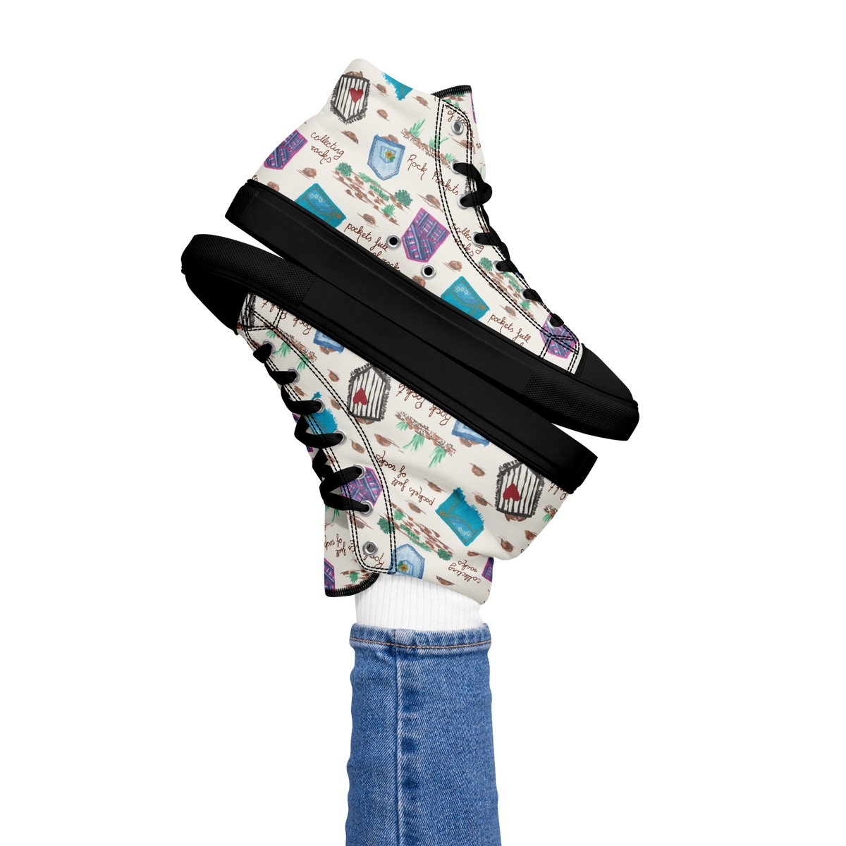 Women’s high top canvas shoes Rock Pockets