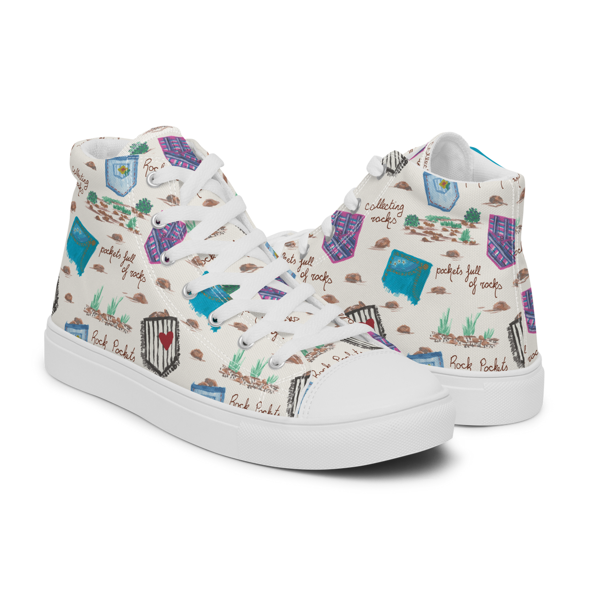 Women’s high top canvas shoes Rock Pockets