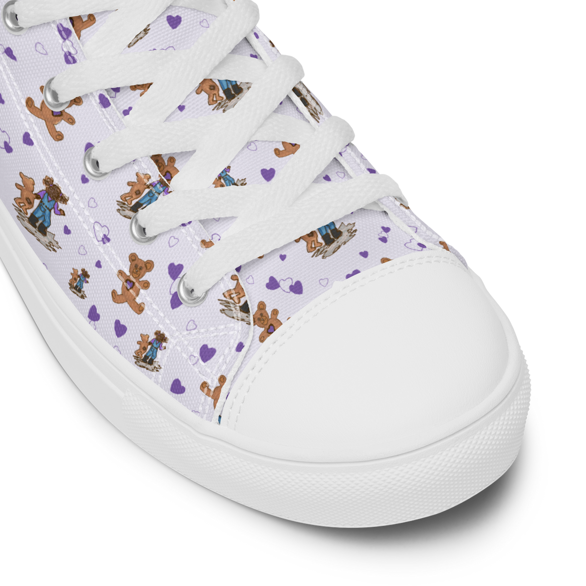 Women’s high top canvas shoes Teddybear Tales Purple