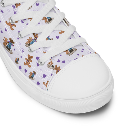 Women’s high top canvas shoes Teddybear Tales Purple