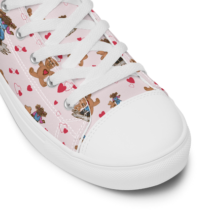 Women’s high top canvas shoes Teddybear Tales Red