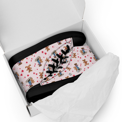 Women’s high top canvas shoes Teddybear Tales Red