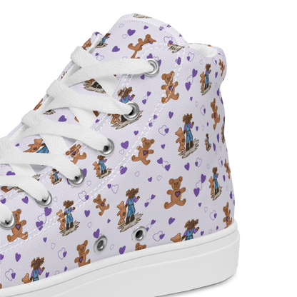 Women’s high top canvas shoes Teddybear Tales Purple