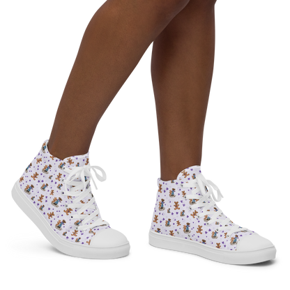 Women’s high top canvas shoes Teddybear Tales Purple