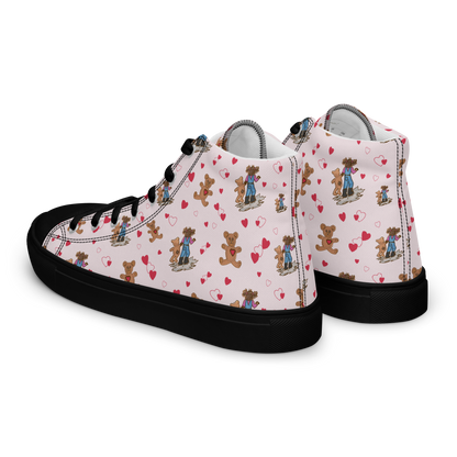 Women’s high top canvas shoes Teddybear Tales Red