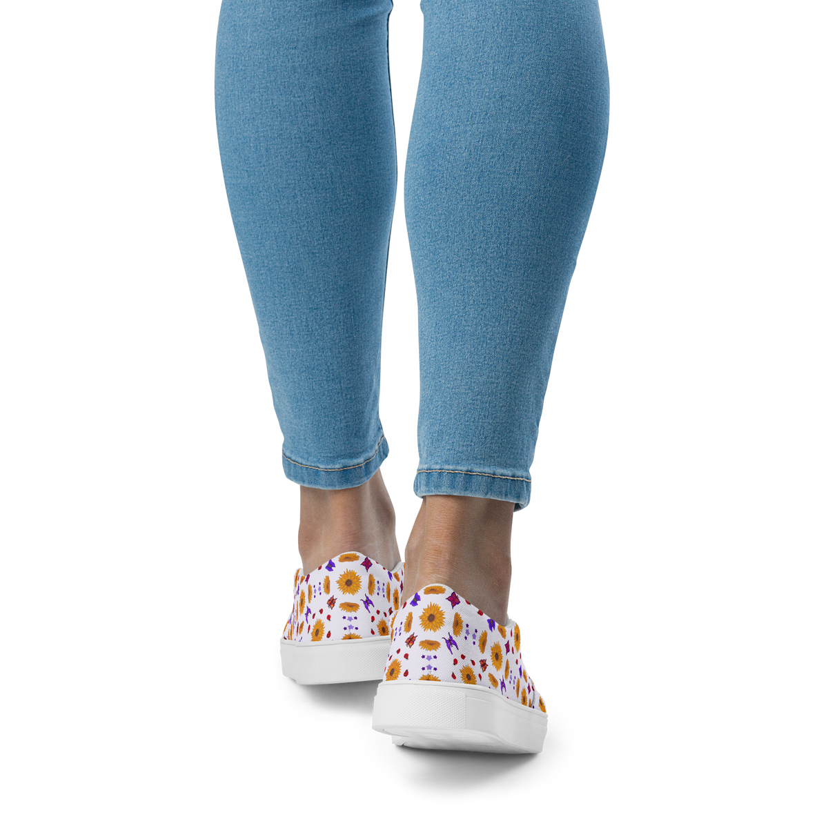 Women’s slip-on canvas shoes Sunflowers for Lilly Purple