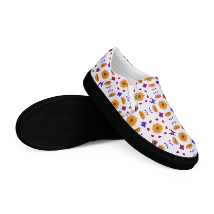 Women’s slip-on canvas shoes Sunflowers for Lilly Purple