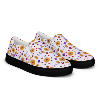 Women’s slip-on canvas shoes Sunflowers for Lilly Purple