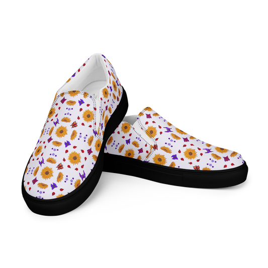 Women’s slip-on canvas shoes Sunflowers for Lilly Purple