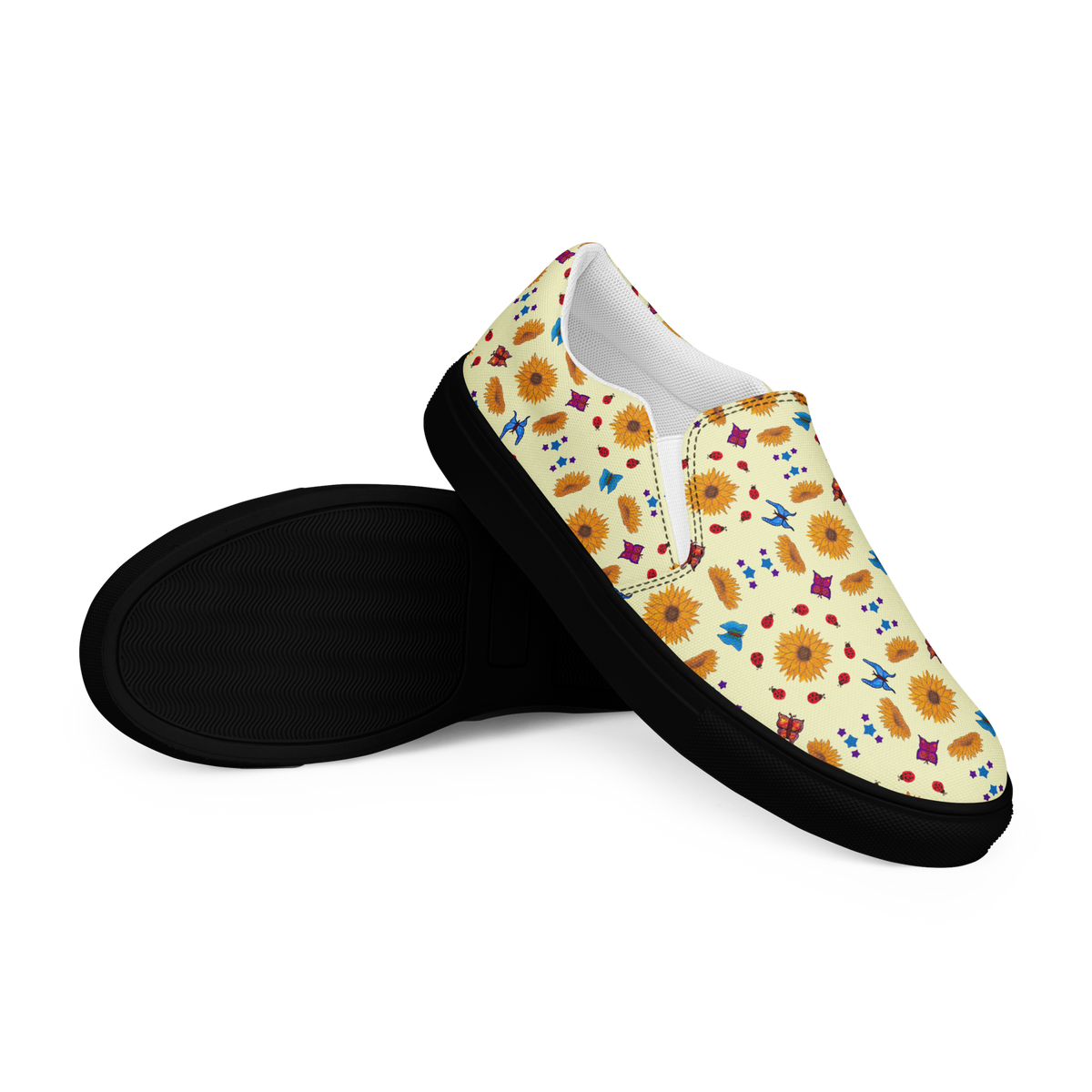 Women’s slip-on canvas shoes Sunflowers for Lilly Yellow