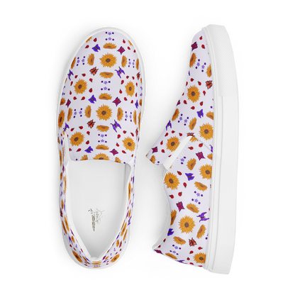 Women’s slip-on canvas shoes Sunflowers for Lilly Purple