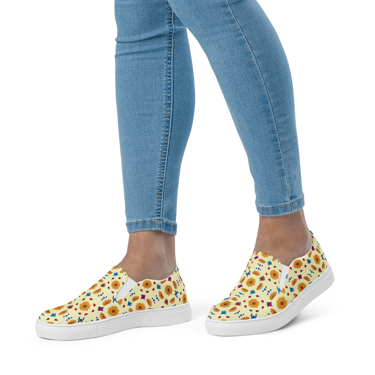 Women’s slip-on canvas shoes Sunflowers for Lilly Yellow