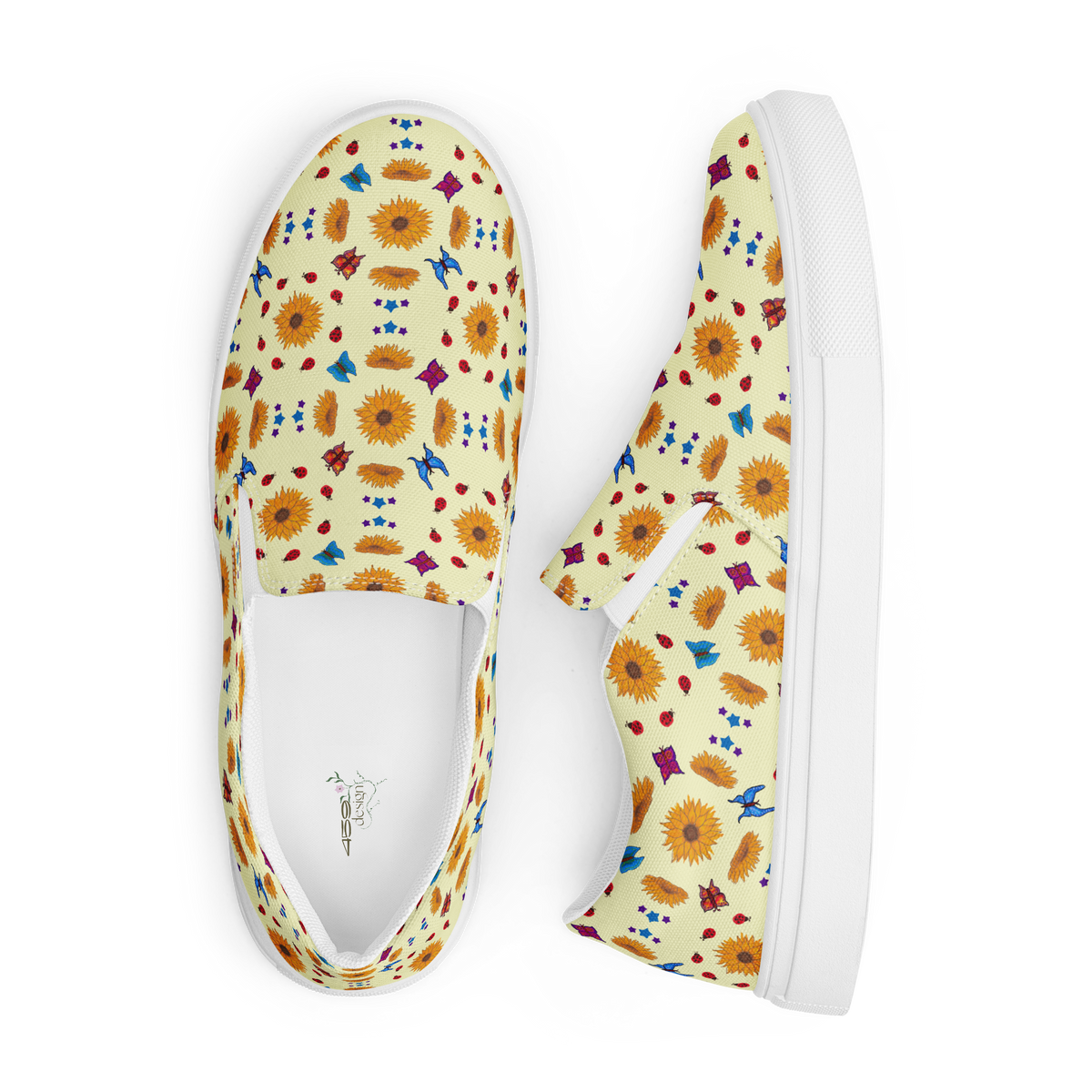 Women’s slip-on canvas shoes Sunflowers for Lilly Yellow