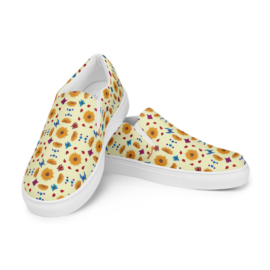 Women’s slip-on canvas shoes Sunflowers for Lilly Yellow