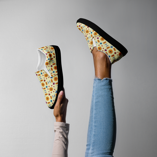 Women’s slip-on canvas shoes Sunflowers for Lilly Yellow